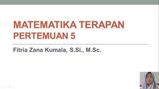 MATEMATIKA TERAPAN PERTEMUAN 5- PENERAPAN FUNGSI NON LINIER PART 2/3 | FUNGSI BIAYA DAN PENERIMAAN