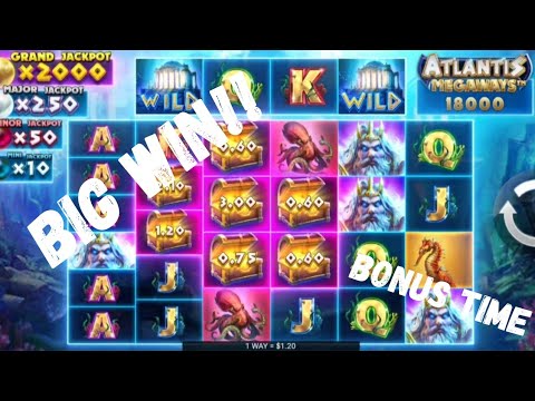 Một CHIẾN THẮNG LỚN khác!!!???TIỀN THƯỞNG trên Atlantis Megaways trên Sòng bạc trực tuyến BetMGM - YouTube