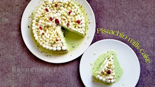 PISTACHIO MILK CAKE/Yummy desserts/very easy/Aachi's kitchen