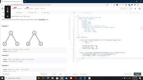 All Elements in Two Binary Search Tree leetcode | Java solution | inorder traversal + min heap