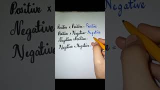 Multiplying Integer Rules | Multiplying Integers With Different Signs| Integers #shorts #shortsfeed