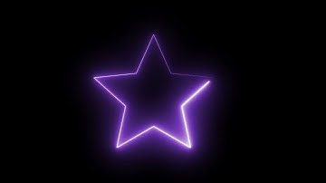 Shining and Flashing Neon Star - Motion Graphics Animated Background Video HD