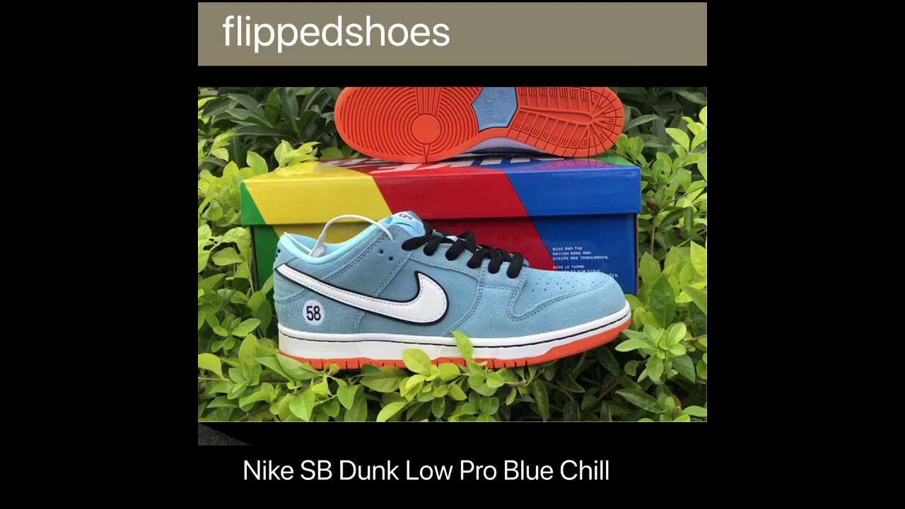 Nike SB Dunk Low Pro Blue Chill - YouTube