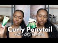 EASY LOW MIDDLE-PART PONYTAIL + TRYING OUT NEW ORS OLIVE OIL PRODUCTS |  ALLABOUTASH