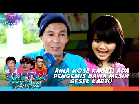 DAUS SEPARO JADI PENGEMIS MODERN! RINA NOSE KAGET DIMINTAIIN SEDEKAH PAKE MESIN ATM? - SKETSA TAWA