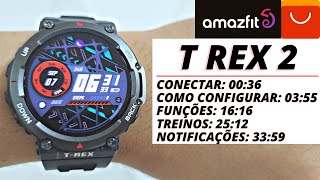 Como CONFIGURAR T REX 2 - TUTORIAL COMPLETO e funções em Português do Smartwatch da Amazfit