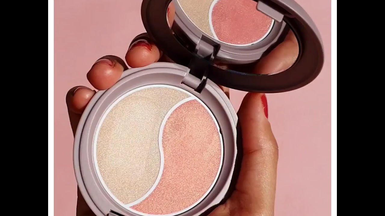 КОНТУРНАЯ ПАЛИТРА 2В1 GLOW DUO EFFECT NANOREVIT PAESE №: (100) HIGHLIGHTER-BLUSH Swatch-texture PL