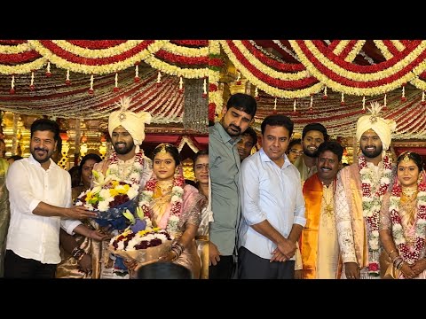 CM Revanth Reddy And KTR Visited Talasani Srinivas Yadav Brother’s Daughter Marriage