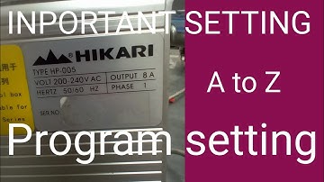 hikari control box program setting.