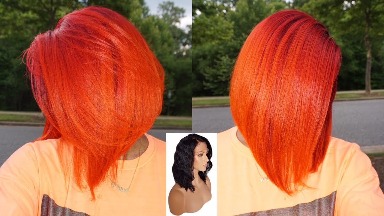 🔥FROM BLACK TO NEON RED ORANGE OMBRE! EASY ORANGE SUNSET HAIR COLOR│HOW TO  ft YWIGS - thptnganamst.edu.vn