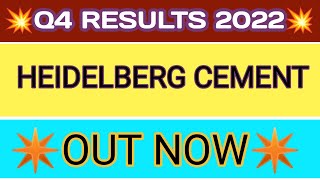 HEIDELBERG CEMENT q4 results 2022 | HEIDELBERG CEMENT result | HEIDELBERG CEMENT latest news