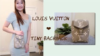 Louis Vuitton Tiny Backpack. Bicolour monogram empreinte, gradated