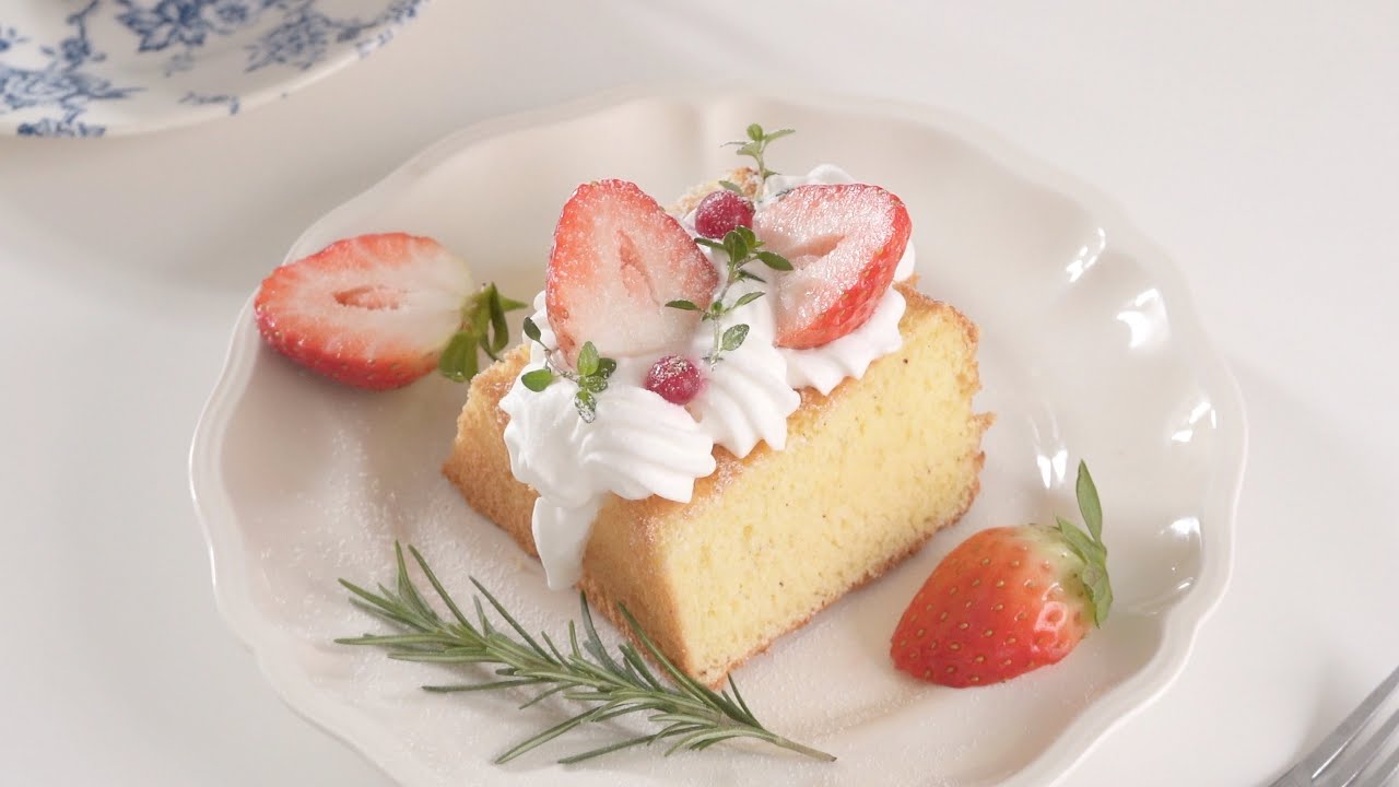 [4K] 부들부들 버터쉬폰케이크 레시피 Butter Chiffon cake recipe