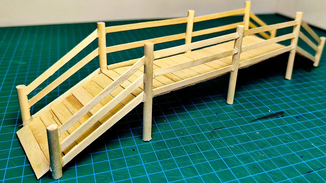 How to Build a Small Popsicle Stick Bridge. - YouTube