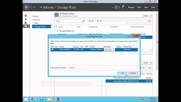 Windows Server 2012 R2 - Create Storage Pools - VDisks - Volumes