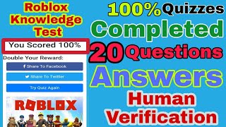 Roblox Knowledge Test Quiz All 20 Questions 100 Score Answers By Knowledge 4all By - roblox knowledge test answers