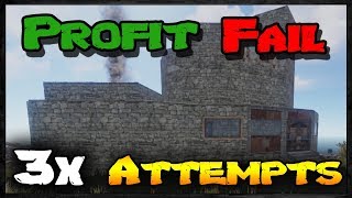 3x ATTEMPTS to RAID a BIG BASE - Profit or Fail #53 | Rust Raids Vanilla