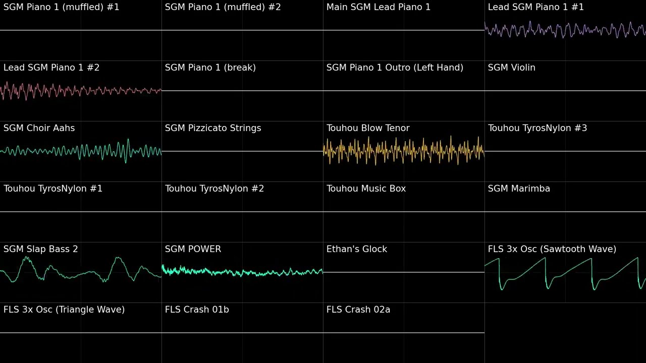 Deltarune Chapter 1 OST: 13 - Field of Hopes and Dreams (Oscilloscope View)