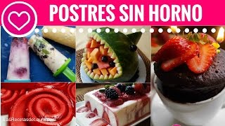 5 Postres Faciles SIN HORNO - Las Recetas de Laura ❤ Recetas de Comida  Saludable - YouTube