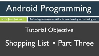 Learn Android Programming - Android Shopping List Part 3 Tutorial (Finale)