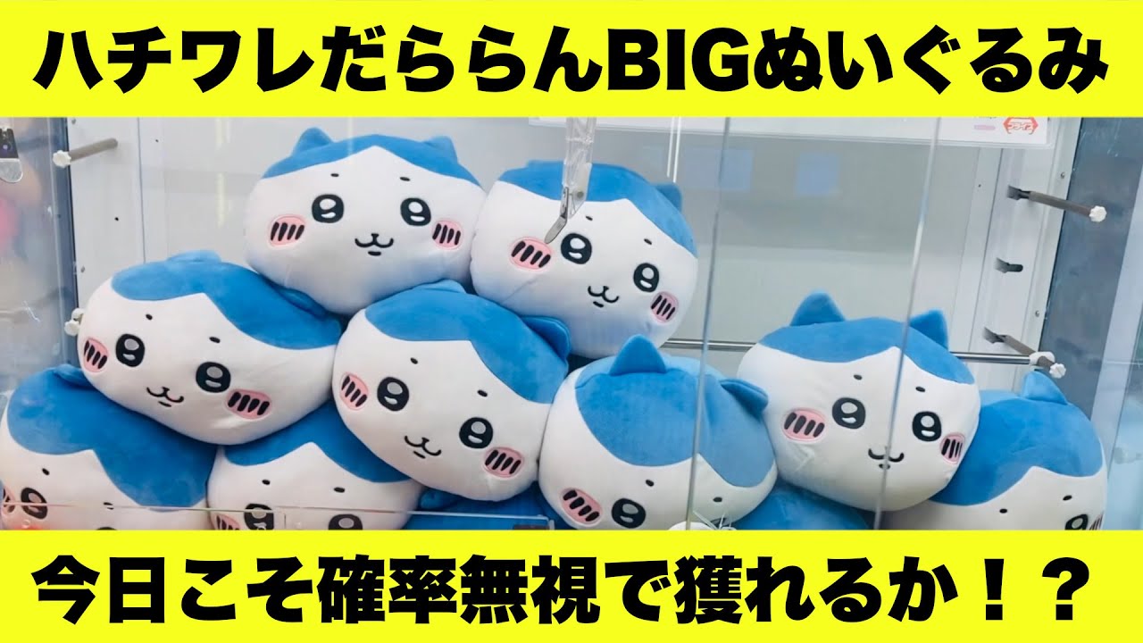 ちいかわ】【クレーンゲーム】ハチワレのだららんBIGぬいぐるみ！今日 