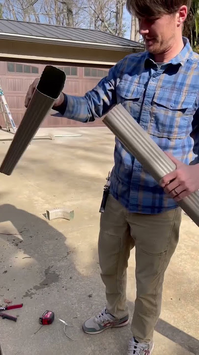 👨‍🔧 How to Install a gutter downspout #gutterinstallation #gutterrepair #concordgutterservice