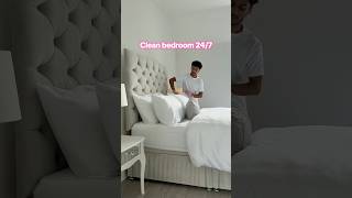 How to have a clean bedroom 24/7 🩷 #cleantok #cleaningenthusiast #cleaningtips