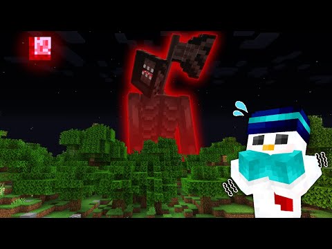【マイクラ】1週間「化け物」がいる無人島でサバイバル生活してみた結果！？