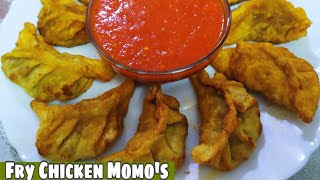 Street style FRY CHICKEN MOMO'S with Momo's chutney ❤️ by zaika e Lucknow