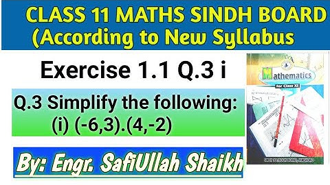 Exercise 1.1 Q.3 (i) | Sindh Board Class 11 Maths Ex: 1.1 Karachi Board