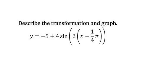 Describe and Graph a Transformation of the Sine Function (Period Pi)
