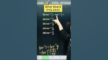 1 Marks Question Bihar Board PYQ 2022 || IInverse_Trigonometric_Function Chapter 2 Class 12 Board...