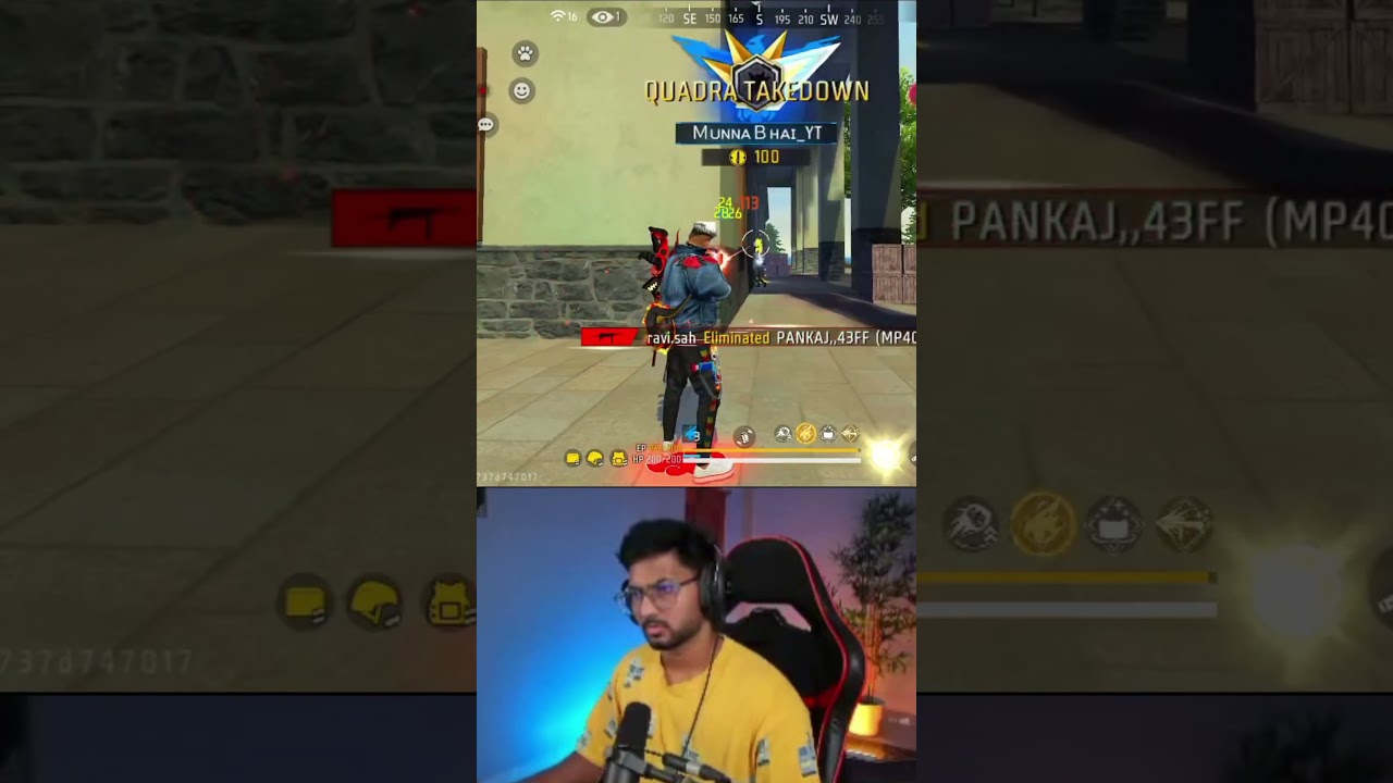 Munna Bhai op gameplay || free fire @telugufreefire@munnabhaigaming@nanigamer