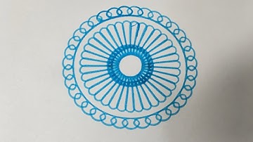 Spirograph | Ruler Beautiful Design | ASMR Satisfying video #spirograph