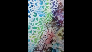 a mini tutorial with the Lace & Patina stencil