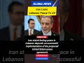 Iran Says Permanent Peace in Lebanon Depends on US-Iran Peace Deal
