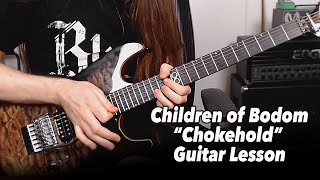 Children Of Bodom "Chokehold" guitar solo lesson in honor of Alexi Laiho, RIP