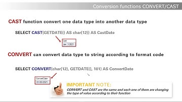 SQL | CONVERT & CAST
