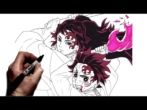 How to draw Yoriichi Demon Slayer step by step #1 