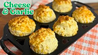 Quick & Easy Cheddar Cheese & Garlic Southern Mayo Drop Biscuits