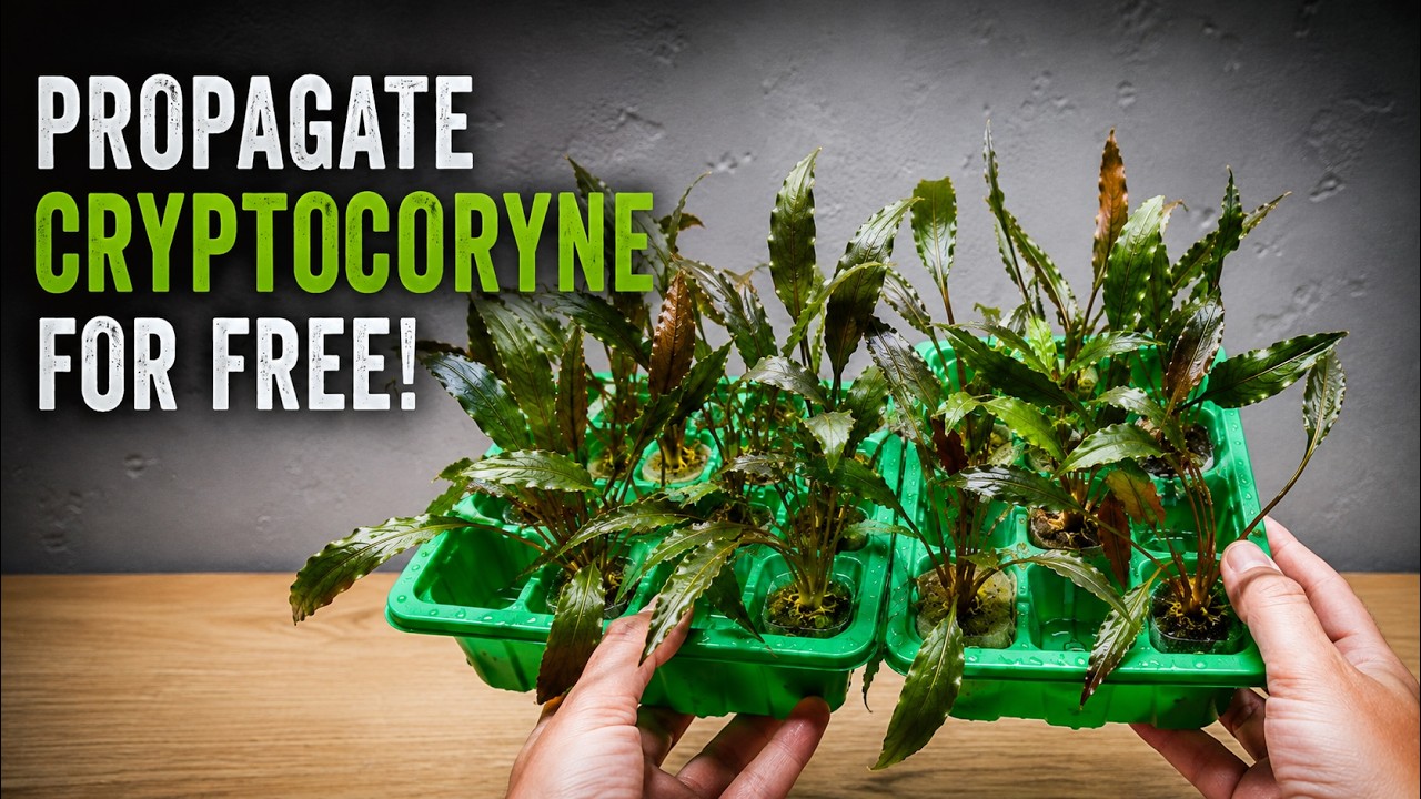 How I Grow ENDLESS Cryptocoryne For FREE? My Crypt propagation method step by step!