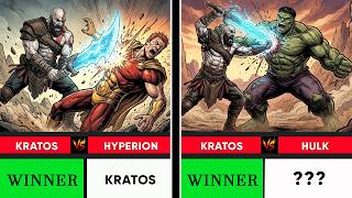How Many Marvel Heroes Could Beat Kratos (Wielding The Blade Of Olympus)?