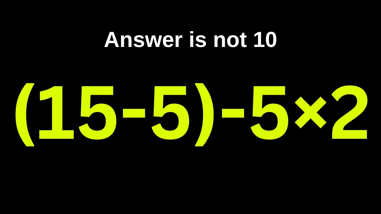 Most People Get This Basic Math Question Wrong - YouTube
