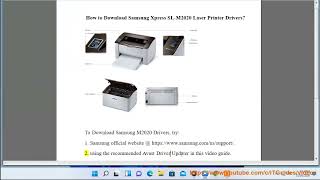 Download Samsung Xpress SL-M2020 Laser Printer Driver for Windows 11/10/8