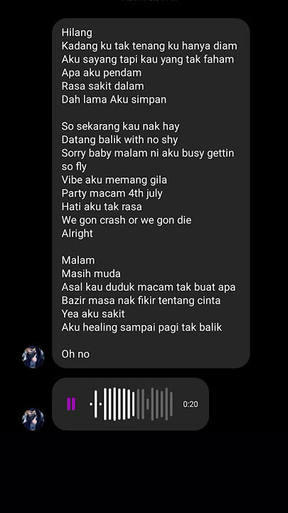 lirik lagu malam pagi x hamil duluan (Hilang Kadang ku tak tenang ku hanya diam)