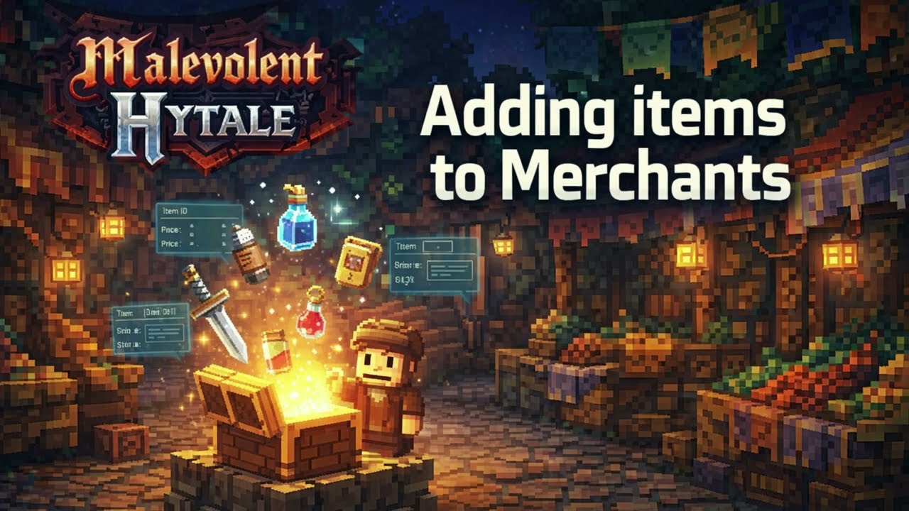 Malevolent Hytale Mod Guide - Adding Items To Vendors