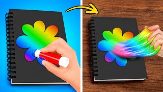 De chato a bonito: Artesanato rápido do arco-íris DIY para tentar usar como material escolar 🌈