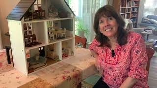 Dollhouse and vintage linens | making miniatures beautiful | repurposing | dollhouse tour