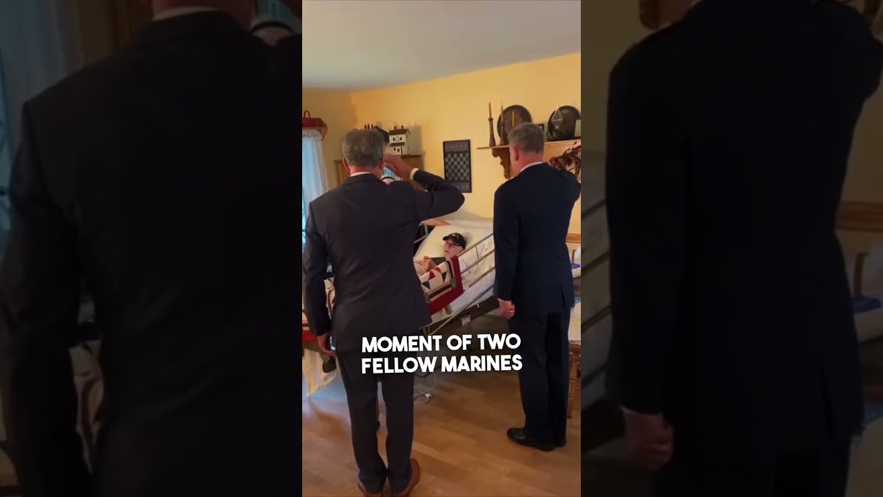 U S Marine Final Salute Before He Passed Away 