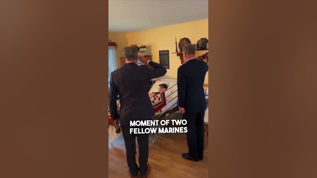 U.S. Marine’s final salute before he passed away ❤️